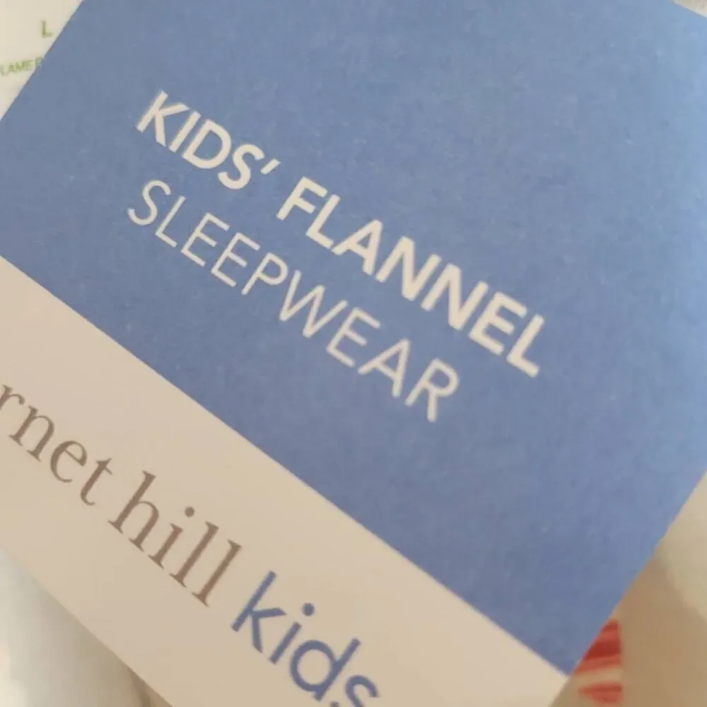 Garnet Hill Kids Flannel Pajama Top NWT Large Youth Button Down Candy Cane Llama